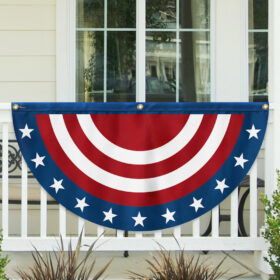 Happy 4th Of July Independence Day Non-pleated Fan Flag TQN3123FL