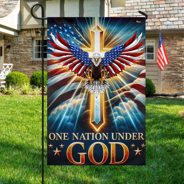 Eagle God Christian Cross Flag One Nation Under God MLN3088F