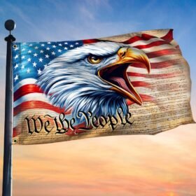 We The People Eagle Independence Day Grommet Flag TQN3102GF