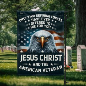 Memorial Day FLAGWIX Patriotic Eagle Veteran Flag Only Two Defining Forces Have Ever Offered To Die For You Jesus Christ And The American Veteran Flag MLN2763F 
