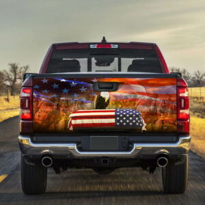 Remembrance American Eagle Honoring All Who Served Truck Tailgate Decal Sticker Wrap TPT1588TD