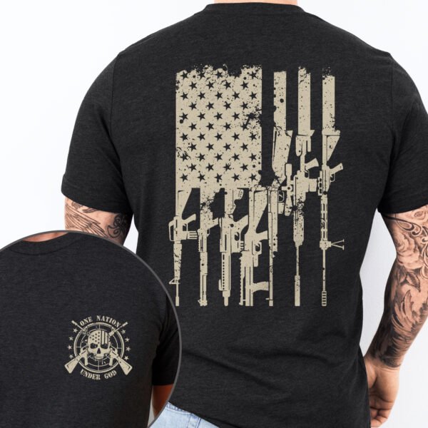 Happy 4th of July, One Nation Under God, 2nd Amendment Patriotic American T-Shirt TPT1892TS