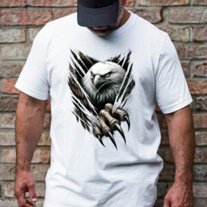 Cool Eagle Claw Scratch Patriotic T-Shirt TQN3148TS