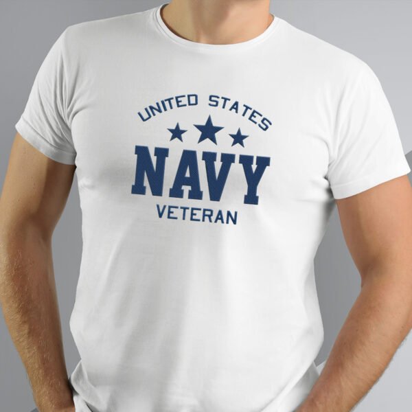 United States Navy Veteran Embroidered T-Shirt TQN3168ES