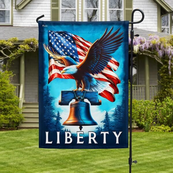 American Eagle Liberty Bell Flag MLN3080F