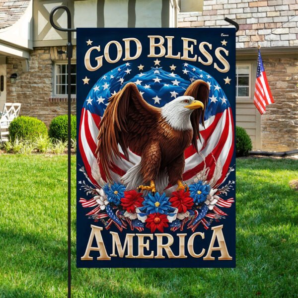 God Bless America Eagle Flag MLN3040F