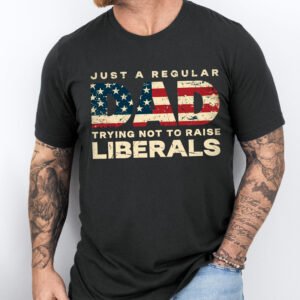 Father's Day Gifts, Tee For Dad, Liberal American USA Flag T-shirt VTM81HVN