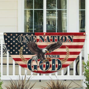 Soaring Patriotic Eagle One Nation Under God Flag (Non-Pleated) TQN3169FL