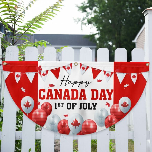 Happy Canada Day 1st Of July Non-Pleated Fan Flag TQN3114FL