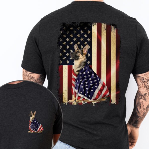 German Shepherd American Patriot T-Shirt MLN3076TS