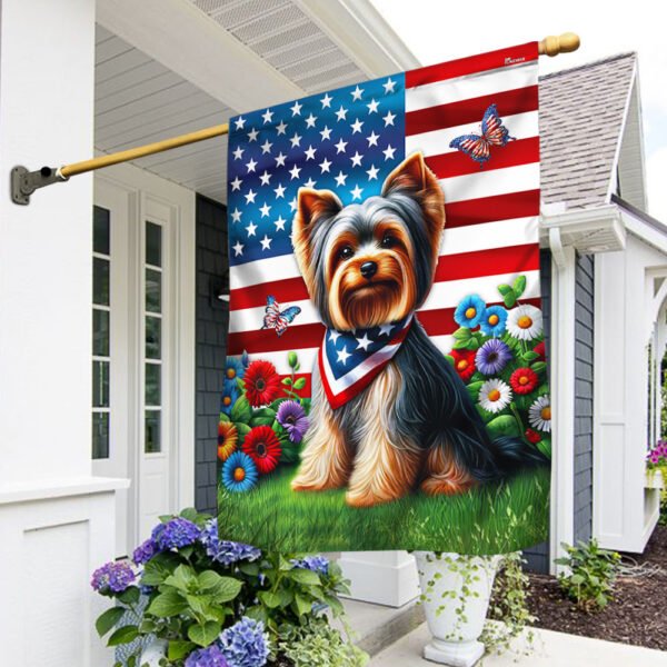 Yorkshire Terrier Dog 4th Of July American Flag TQN3126F