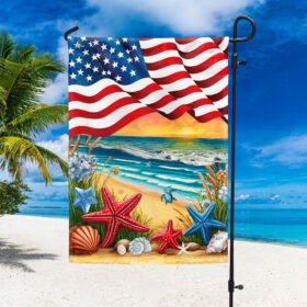Summer Beach Starfish American Flag MLN3182F