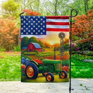 Farm Tractor American Flag MLN3181F