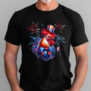 Chicken Rooster Independence Day 4th Of July T-Shirt TQN3144TS