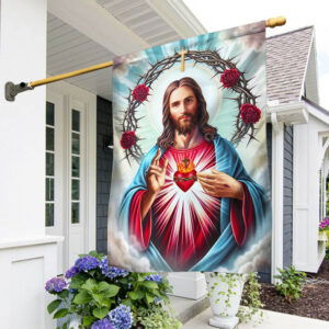 The Sacred Heart of Jesus Religious Flag MLN3289F