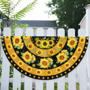 Sunflower Hippie Welcome Non-Pleated Fan Flag MLN3291FL