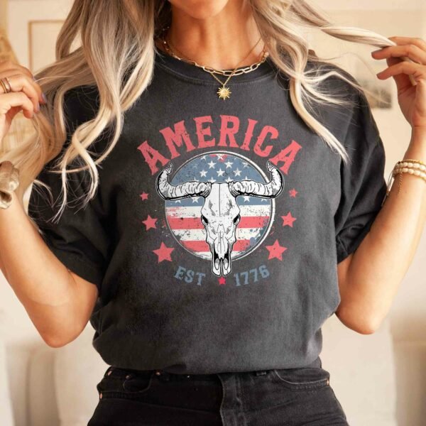 Gifts For 4th of July, USA Flag Tee, America EST 1776 T-Shirt VTM111DNV