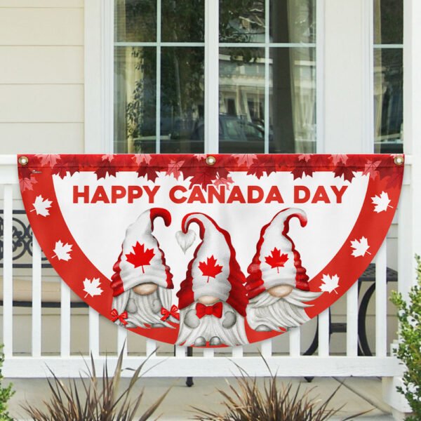 Happy Canada Day Canada Gnomes Non-Pleated Fan Flag MLN3213FL