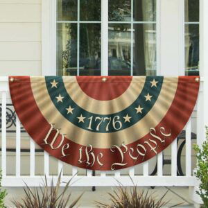 1776 We The People Patriotic American Flag Fan Bunting TQN3209FL