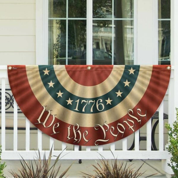 1776 We The People Independence Day Non-Pleated Fan Flag TQN3209FL
