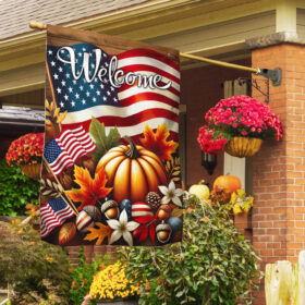 Welcome Fall American Flag MLN3399F