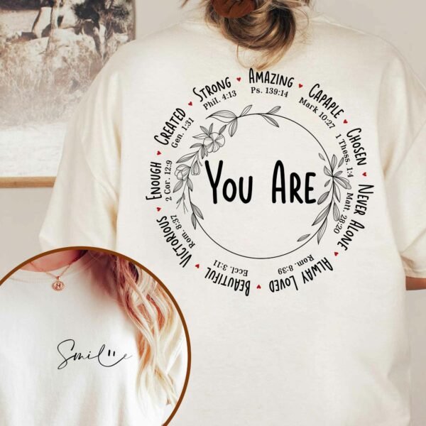 Bible Verse, Christian Cross, You Are Inspiration Comfort Color T-shirt HTT96TS