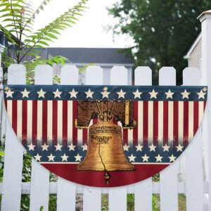 Liberty Bell 4th of July America Forever Patriotic Non-Pleated Fan Flag TQN3318FL