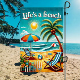 Beach Summer Flag Life Is A Beach Flag MLN3361F