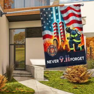 Patriot Day 911 Never Forget Firefighter Twin Tower American Flag MLN3334F