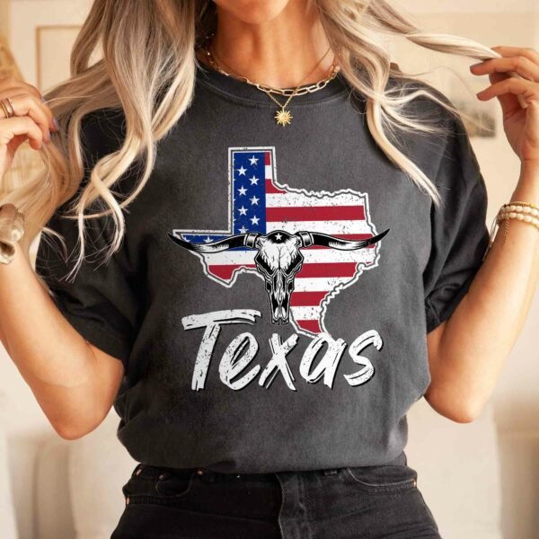 Gifts For 4th of July, USA Flag Tee, Texas American Flag T-Shirt VTM114DNV