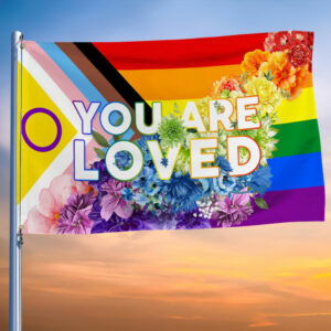 LGBTQ You Are Loved Pride Grommet Flag TQN3259GF