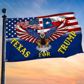 Texas For Trump 2024  American President Election Grommet Flag MLN3244GF