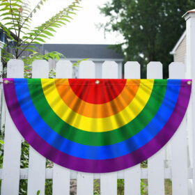 Rainbow LGBT Pride Non-Pleated Fan Flag MLN3269FL
