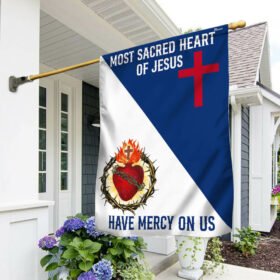 Sacred Heart Of Jesus Have Mercy On Us, Jesus Christian Catholic Flag TPT1971F