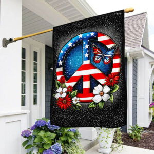 Hippie American Peace Sign Flag TQN3181F