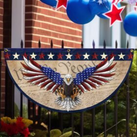 We The People Patriotic Eagle Non-Pleated Fan Flag TQN3345FL