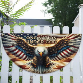 One Nation Under God Patriotic Eagle Non-Pleated Fan Flag TQN3266FL