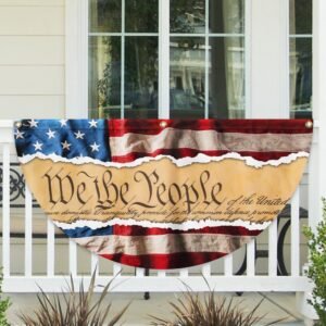 We The People Independence Day 4th Of July American Non-Pleated Fan Flag TQN3237FL