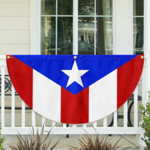 Puerto Rico Non-Pleated Fan Flag TQN3367FL