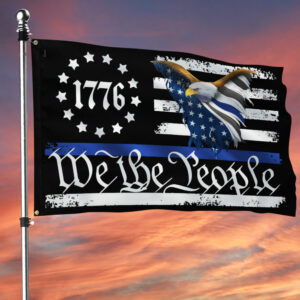 Thin Blue Line Betsy Ross We The People Eagle Grommet Flag MLN3304GF