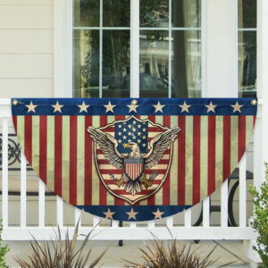 Patriotic Eagle American Non-Pleated Fan Flag MLN3355FL