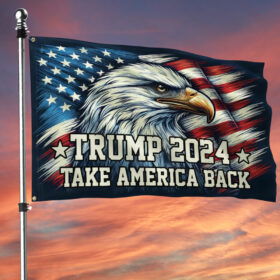 Trump 2024 Take America Back Trump Grommet Flag TQN3346GF