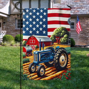 Farm Tractor Farm Life American Flag MLN3231F