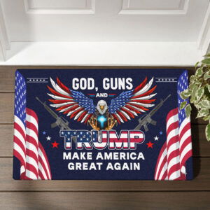 God Guns and Trump MAGA Patriotic American Doormat TPT1655DM