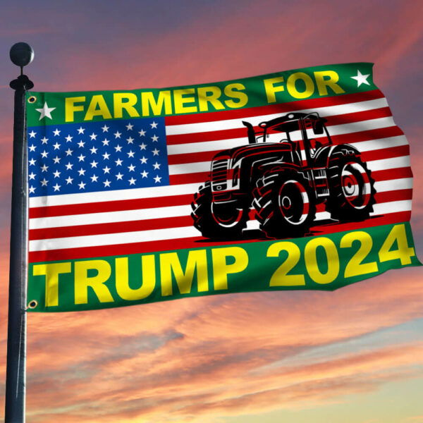 Farmers For Trump 2024 Grommet Flag TQN3304GF
