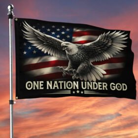 One nation Under God Eagle American Grommet Flag TQN3267GF