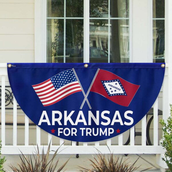 Arkansas For Trump 2024 Non-Pleated Fan Flag MLN3405FLv2