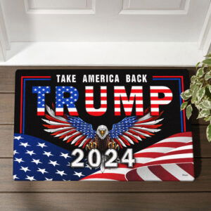 Trump 2024 Take America Back American Patriotic Eagle Doormat TPT1663DM