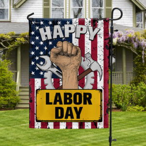 Happy Labor Day Flag MLN3607F