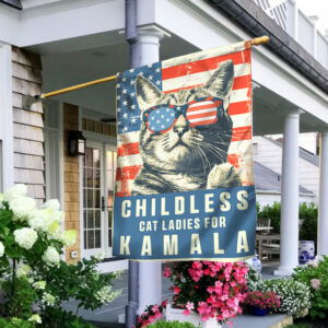 Kamala Harris, Childless Cat Ladies for Kamala American Flag TPT2100F